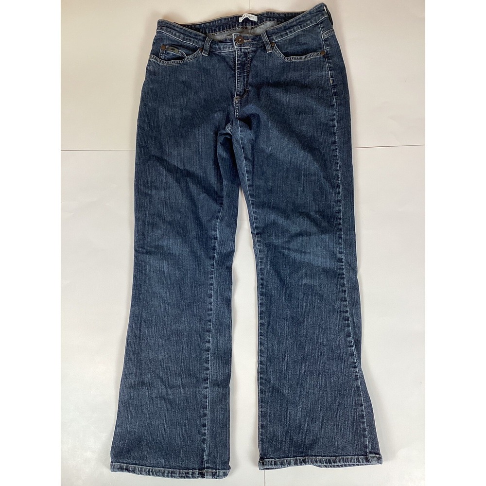 Lee Jeans Womens 12 Petite Lower On The Waist Blue Denim Stretch Pants Casual - Picture 1 of 8